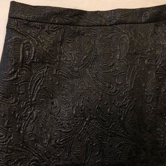 J. Crew Origami Skirt in Metallic Matelasse Mini Wrap Front Black Size 4 - Picture 4 of 15